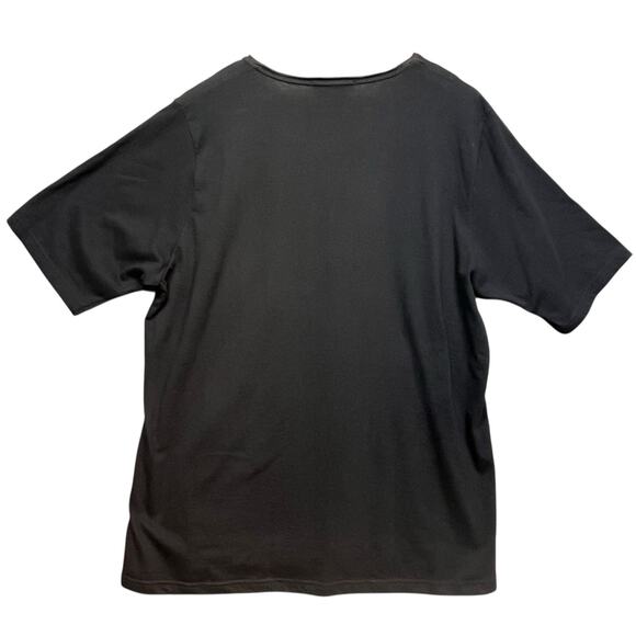 Ulla Popken Black Cotton USA T-Shirt Relaxed Fit Short Sleeve Tee Size 12/14‎ - Picture 3 of 5